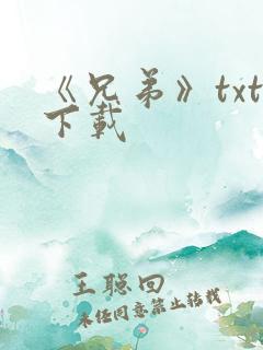 《兄弟》txt下载