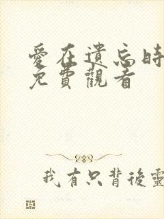 爱在遗忘时泰剧免费观看