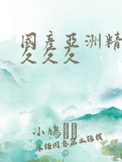 国产亚洲精久久久久久