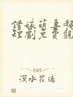 错嫁萌妻超甜的短剧免费观看