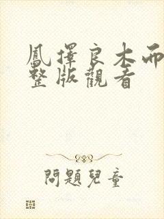 凤择良木而栖完整版观看