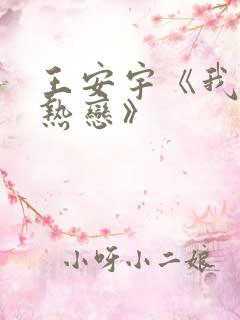 王安宇《我们的热恋》