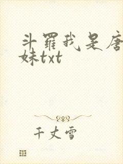 斗罗我是唐三妹妹txt