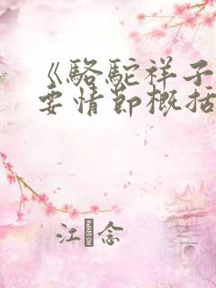 《骆驼祥子》主要情节概括