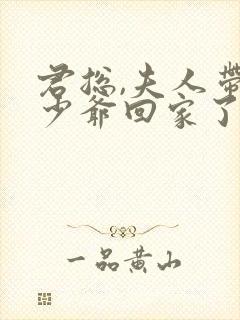 君总,夫人带着少爷回家了 短剧