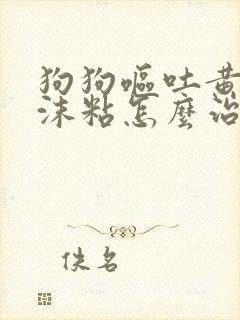 狗狗呕吐黄水泡沫粘怎么治