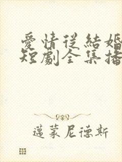 爱情从结婚开始短剧全集播放视频