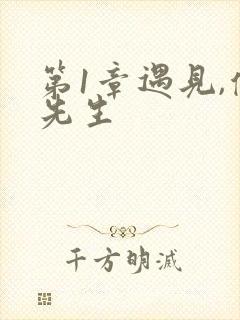 第1章遇见,傅先生