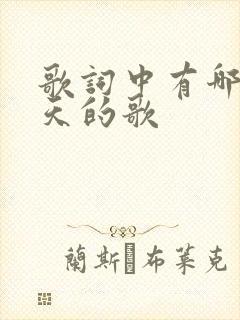 歌词中有哪些夏天的歌