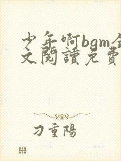 少年啊bgm全文阅读免费最新章节