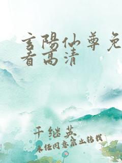 玄阳仙尊免费观看高清