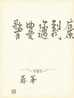 歌曲你到底有没有爱过我原唱