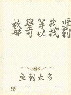 放学等我酱子贝哪可以找到