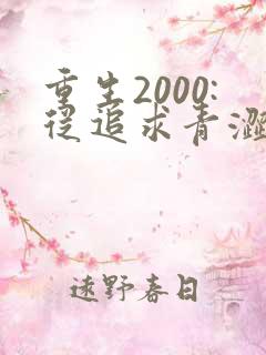 重生2000:从追求青涩校花同桌开始在线版