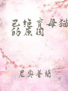 已绝育母猫乱尿的原因