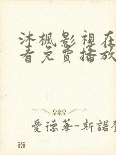 沐枫影视在线观看免费播放电视剧