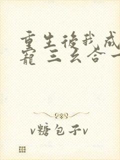 重生后我成了团宠 三幺合一