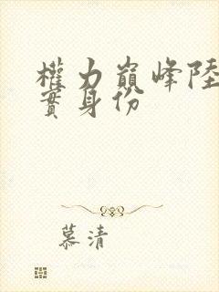 权力巅峰陆皓真实身份