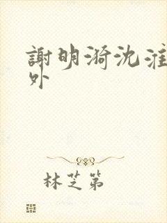 谢明漪沈淮舟番外