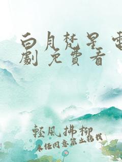 白月梵星 电视剧 免费看