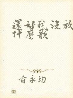 还好我没放弃是什么歌