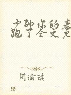 少帅你的老婆又跑了全文免费阅读