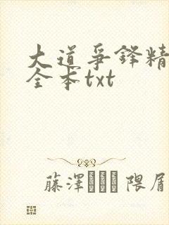 大道争锋精校版全本txt