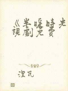 《半暖时光》电视剧免费