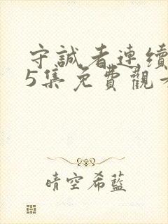 守诚者连续剧25集免费观看