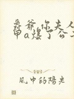 爵爷,你夫人马甲a爆了公子玖墨