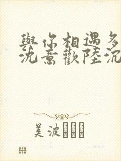 与你相遇多欢喜沈意欢陆沉舟全集阅读