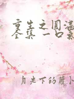 重生之圆满人生全集 一口气