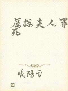 厉总夫人罪不至死