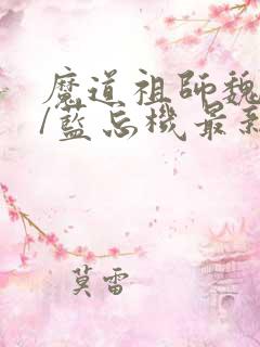 魔道祖师魏无羡/蓝忘机最新更新