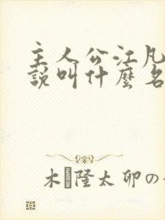 主人公江凡的小说叫什么名字