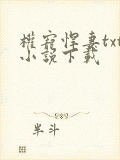 权宠悍妻txt小说下载