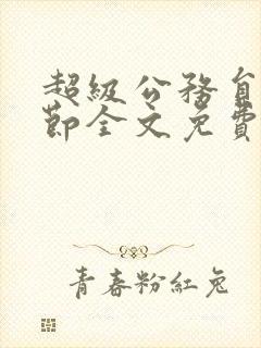 超级公务员无删节全文免费阅读