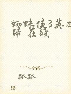 蜘蛛侠3英雄无归 在线