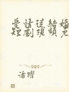 爱情从结婚开始短剧视频免费