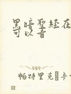 黑暗圣经在哪里可以看