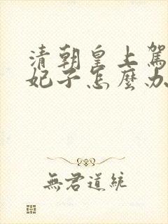 清朝皇上驾崩后妃子怎么办