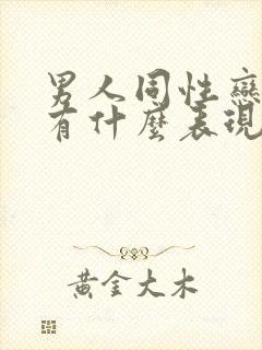 男人同性恋的人有什么表现