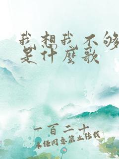 我想我不够爱你是什么歌