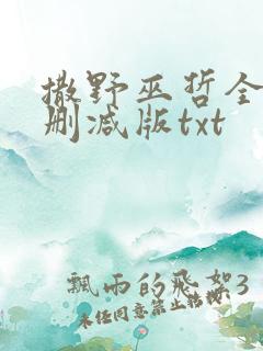 撒野巫哲全文无删减版txt