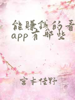 能赚钱的看小说app有哪些