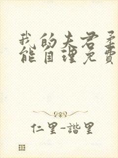 我的夫君柔弱不能自理免费阅读