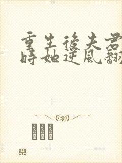 重生后夫君大婚时她逆风翻盘