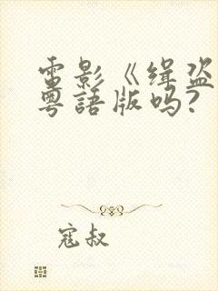 电影《缉盗》有粤语版吗?