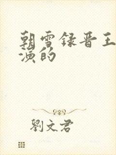 朝雪录晋王是谁演的