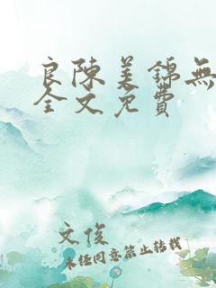 良陈美锦无删减全文免费